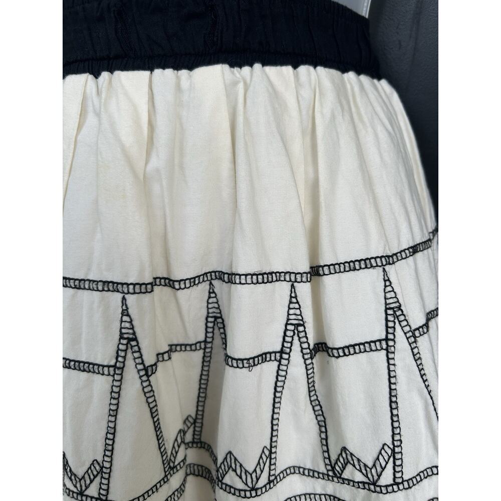 Anthropologie Edme & Esyllte Mendoza Codex Embroidered Skirt Sz 6 Boho Festival - Picture 5 of 10